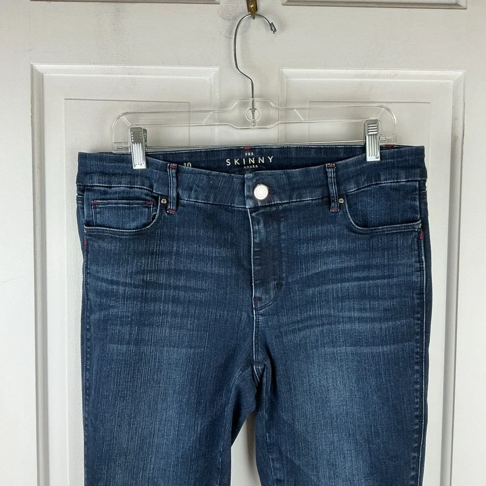 WHBM Skinny Ankle Jeans Button Hem